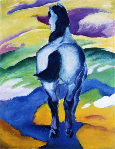 Blaues Pferd tekijältä Franz Marc