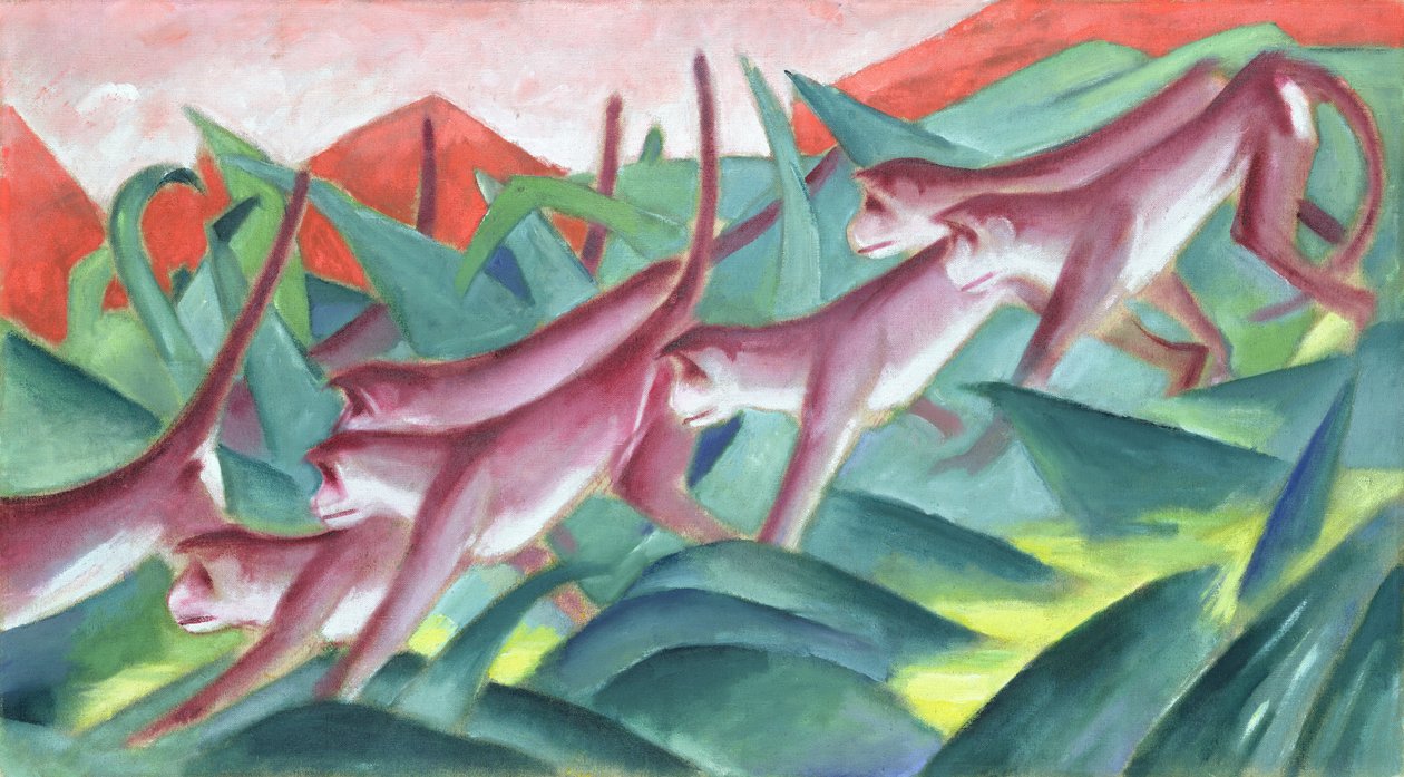Monkey Frieze, 1911 tekijältä Franz Marc