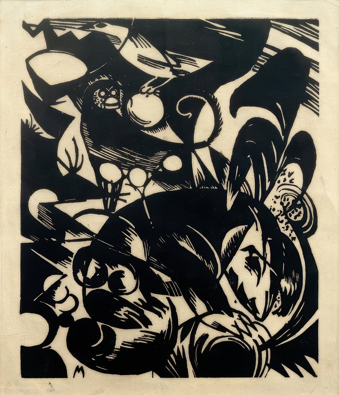 Schöpfungsgeschichte I (Der Pavian) tekijältä Franz Marc
