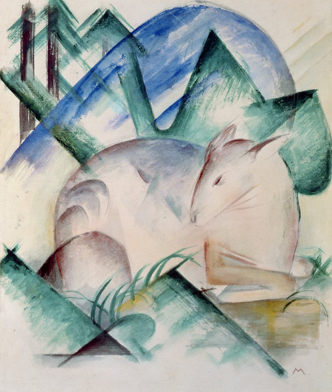 Nukkuva Hirvi tekijältä Franz Marc