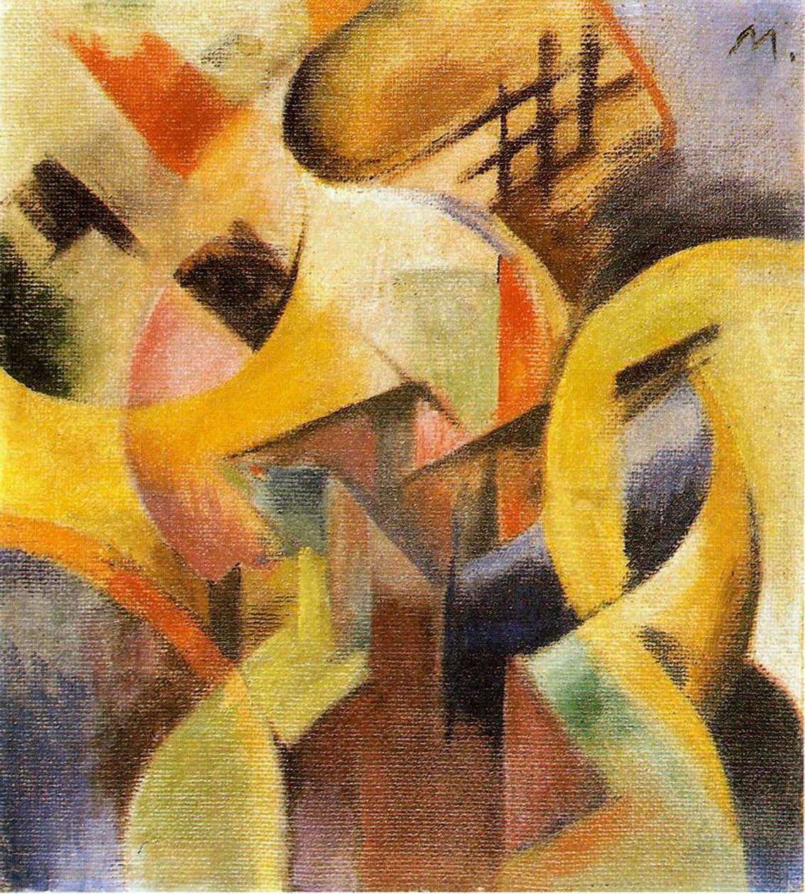 Pieni sävellys I, 1913 tekijältä Franz Marc