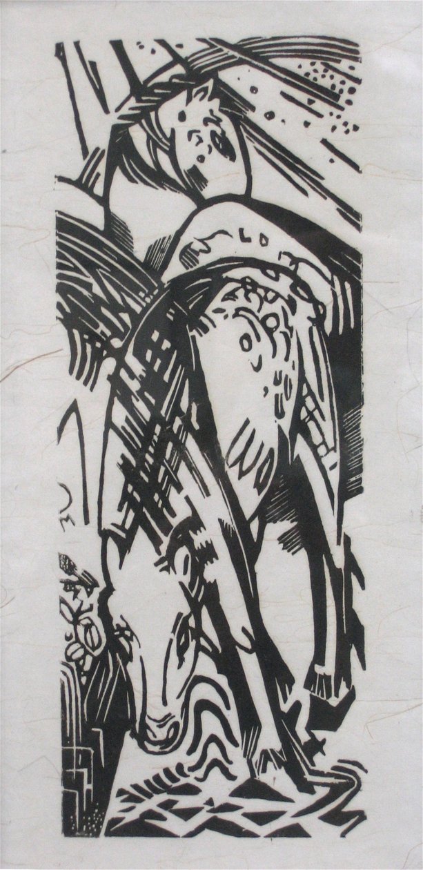 Trinkendes Pferd tekijältä Franz Marc