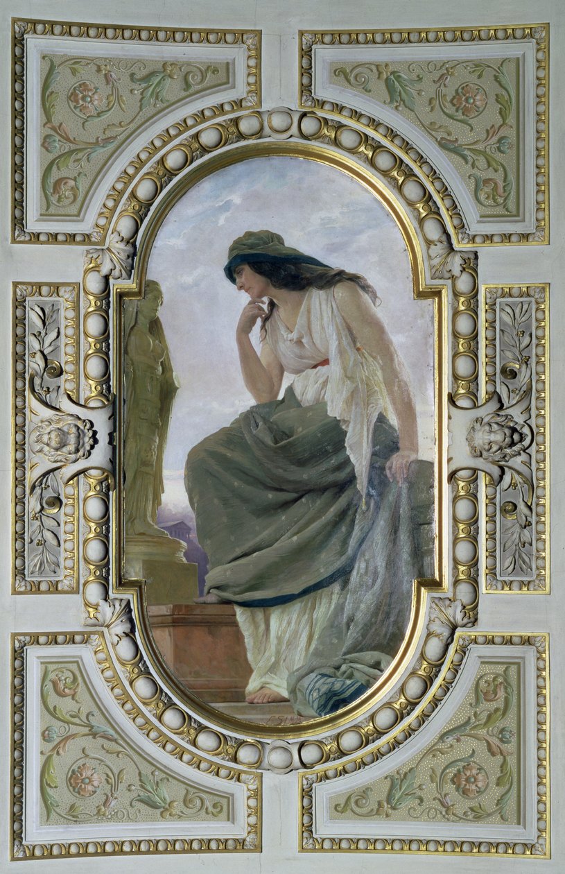 Mytologian allegorinen hahmo, 1890 (kattomaalaus) tekijältä Franz Xaver Simm