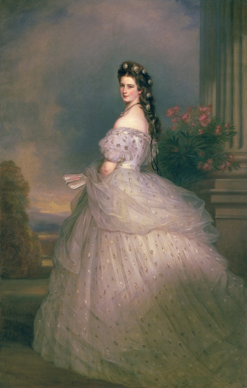 Elizabeth Baijeri (1837-98), Itävallan keisarinna, Itävallan keisari Franz Josephin vaimo (1830-1916) tekijältä Franz Xaver Winterhalter
