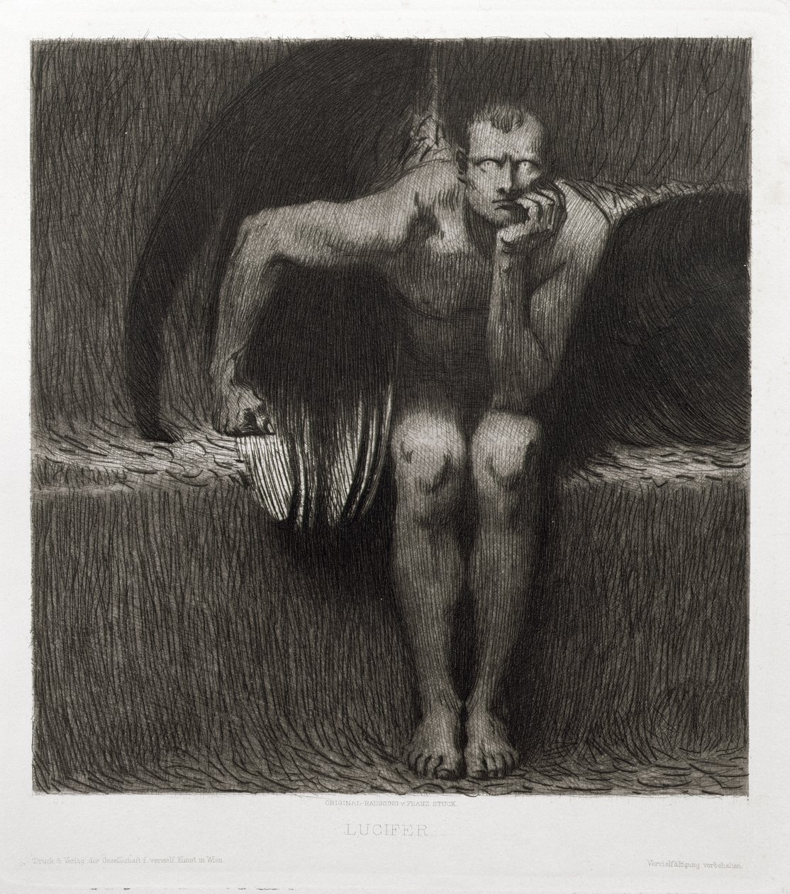 Lucifer, 1892 tekijältä Franz von Stuck