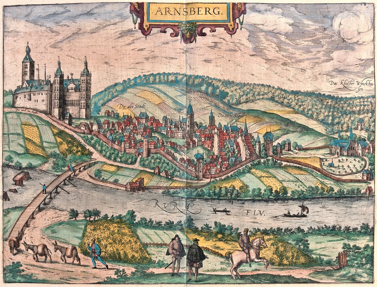 Arnsberg, Saksa (kaiverrus tekijältä Franz Hogenberg