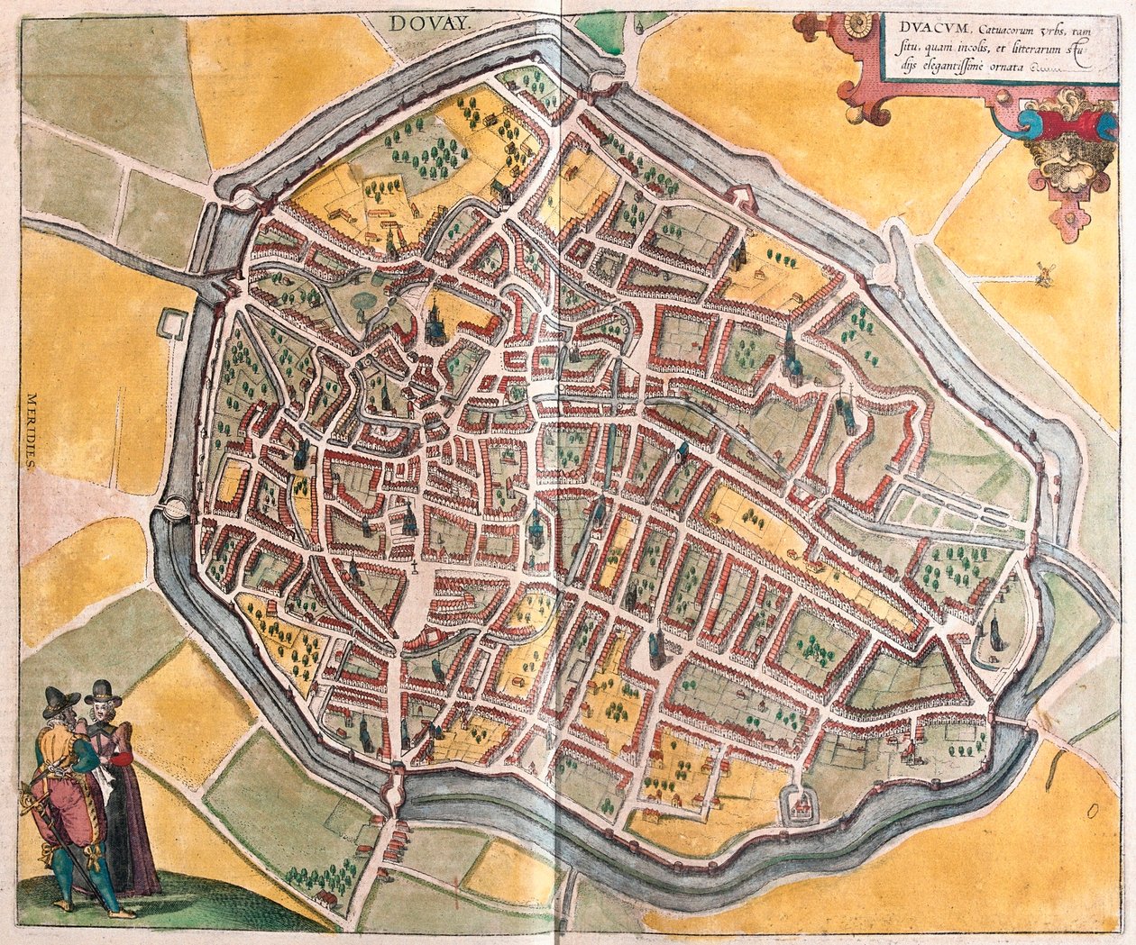 Douai, Ranska (kaiverrus tekijältä Franz Hogenberg