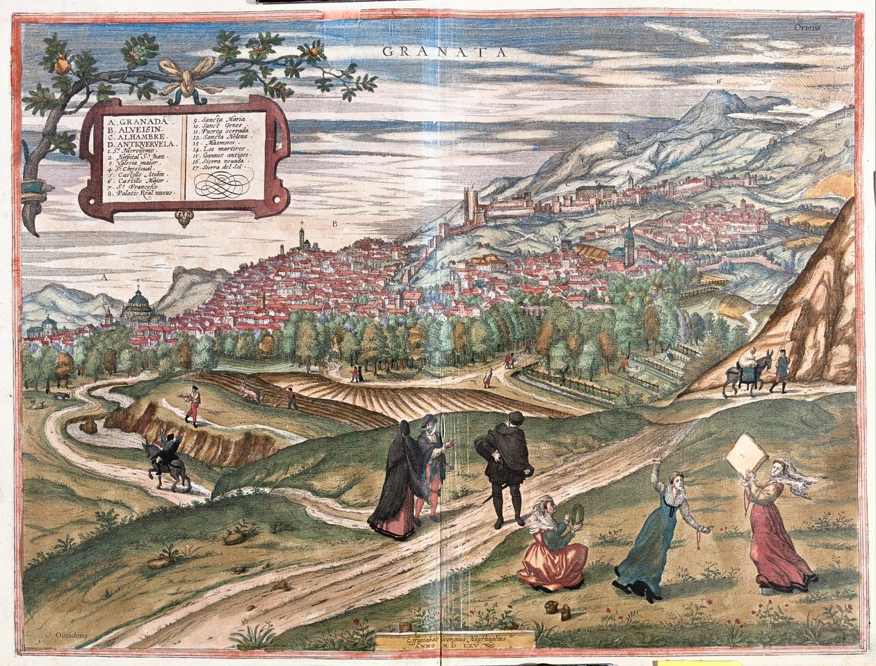 Granada, Espanja tekijältä Franz Hogenberg