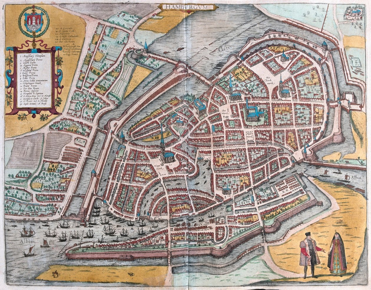 Hampuri, Saksa (kaiverrus tekijältä Franz Hogenberg