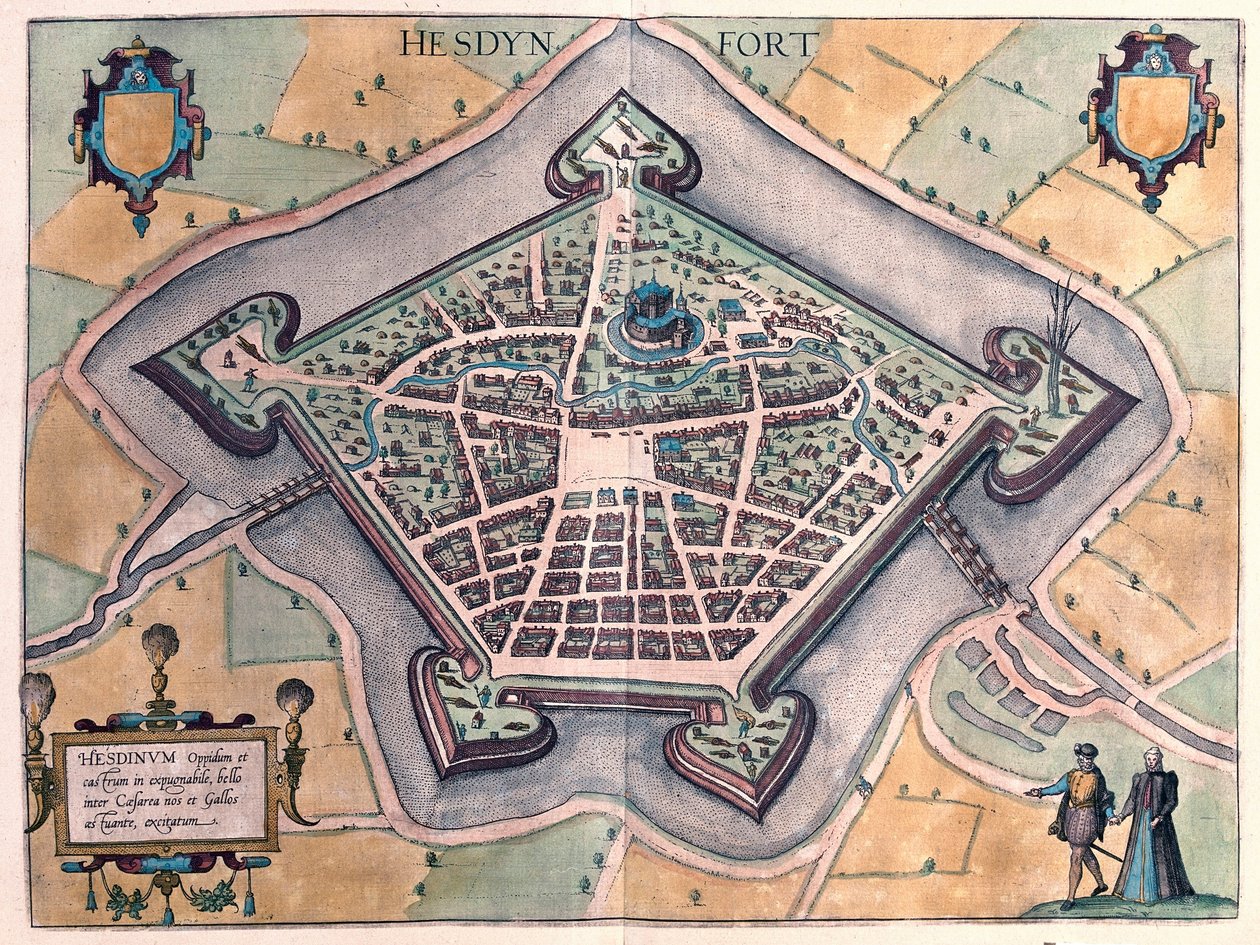 Hesdin, Ranska (kaiverrus tekijältä Franz Hogenberg