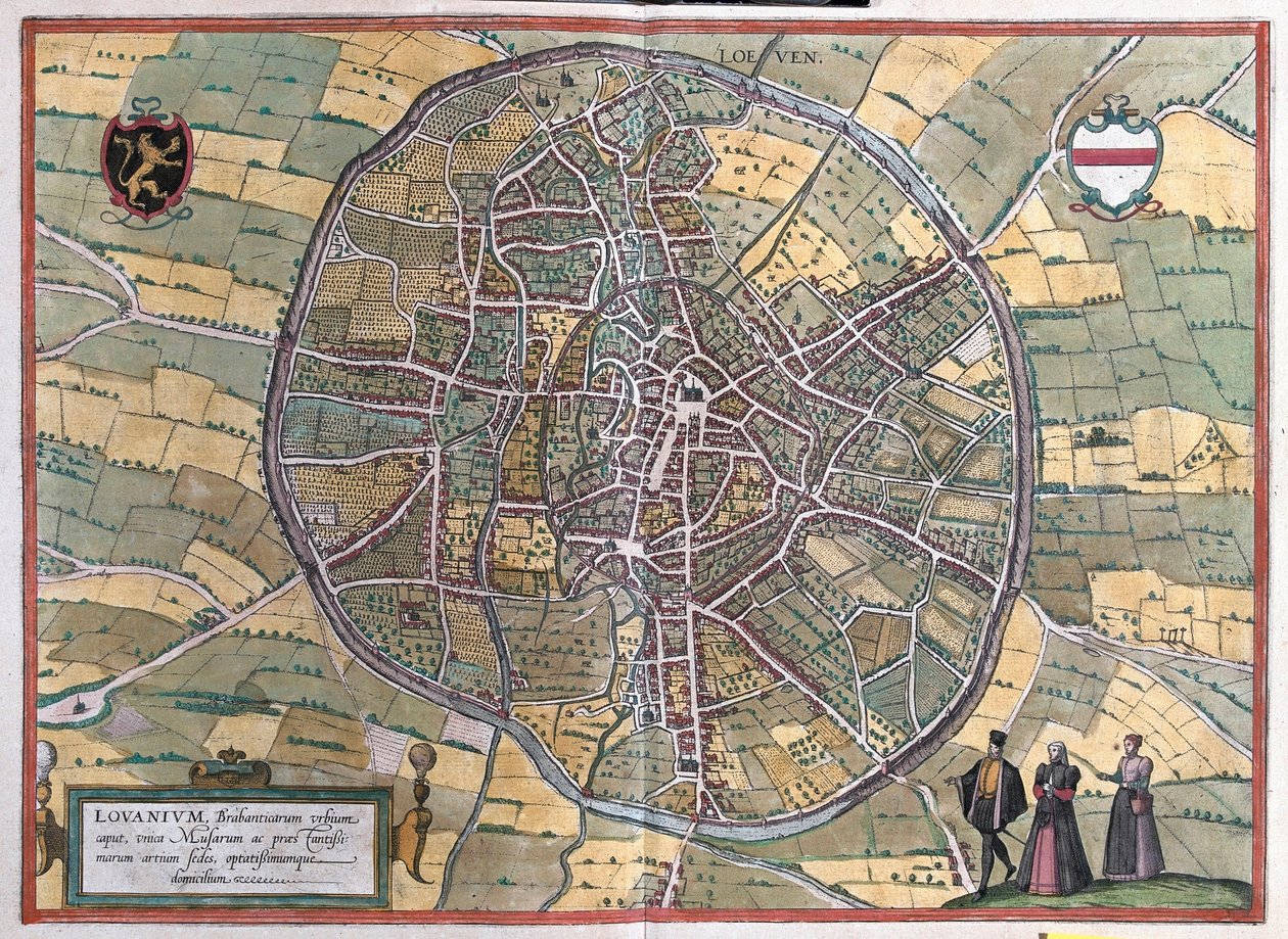 Leuven, Belgia (kaiverrus tekijältä Franz Hogenberg