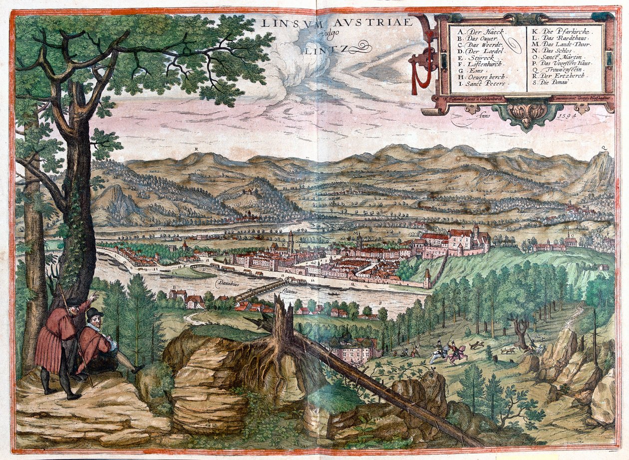 Linz, Itävalta tekijältä Franz Hogenberg