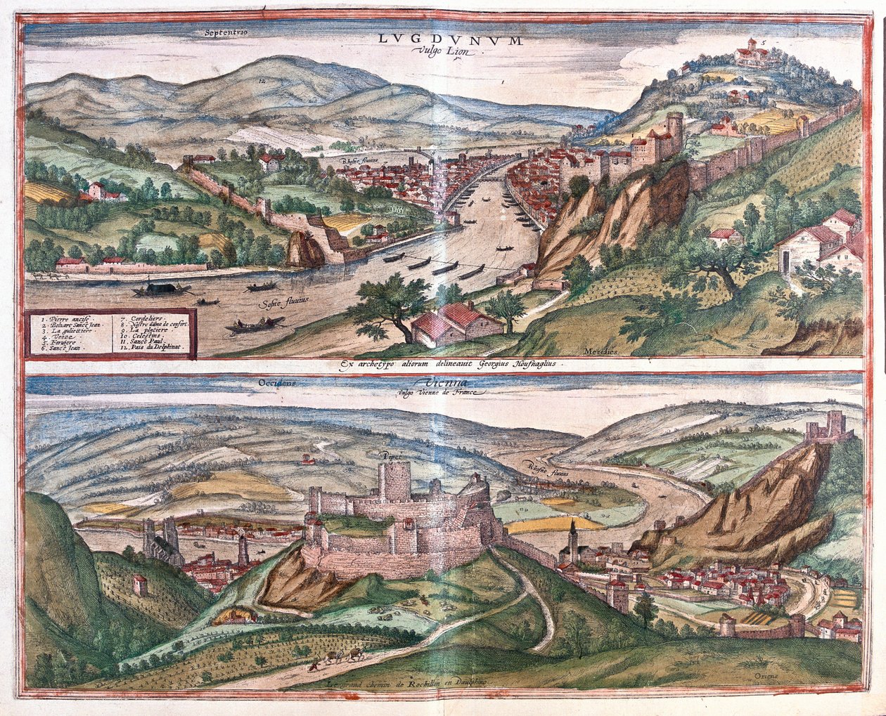 Lyon - Vienne, Ranska (kaiverrus tekijältä Franz Hogenberg