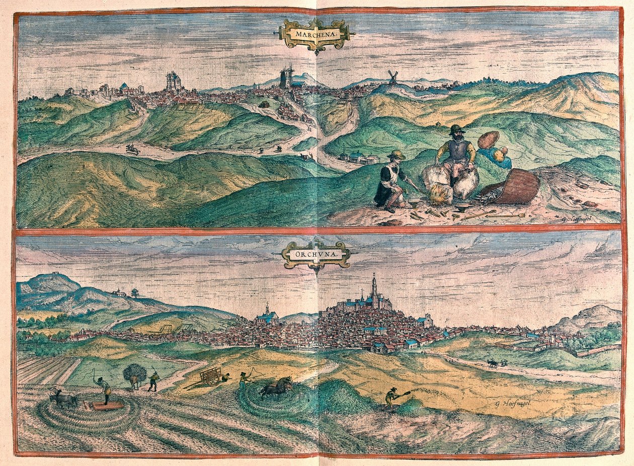 Marchena - Osuna, Katalonia, Espanja (kaiverrus tekijältä Franz Hogenberg
