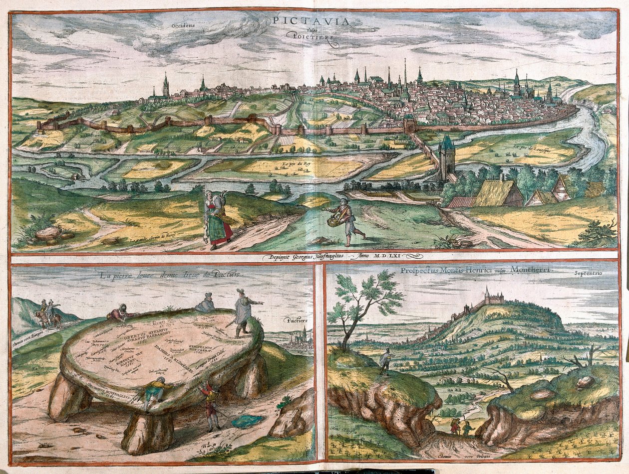 Montpellier, Tours ja Poitiers, Ranska tekijältä Franz Hogenberg
