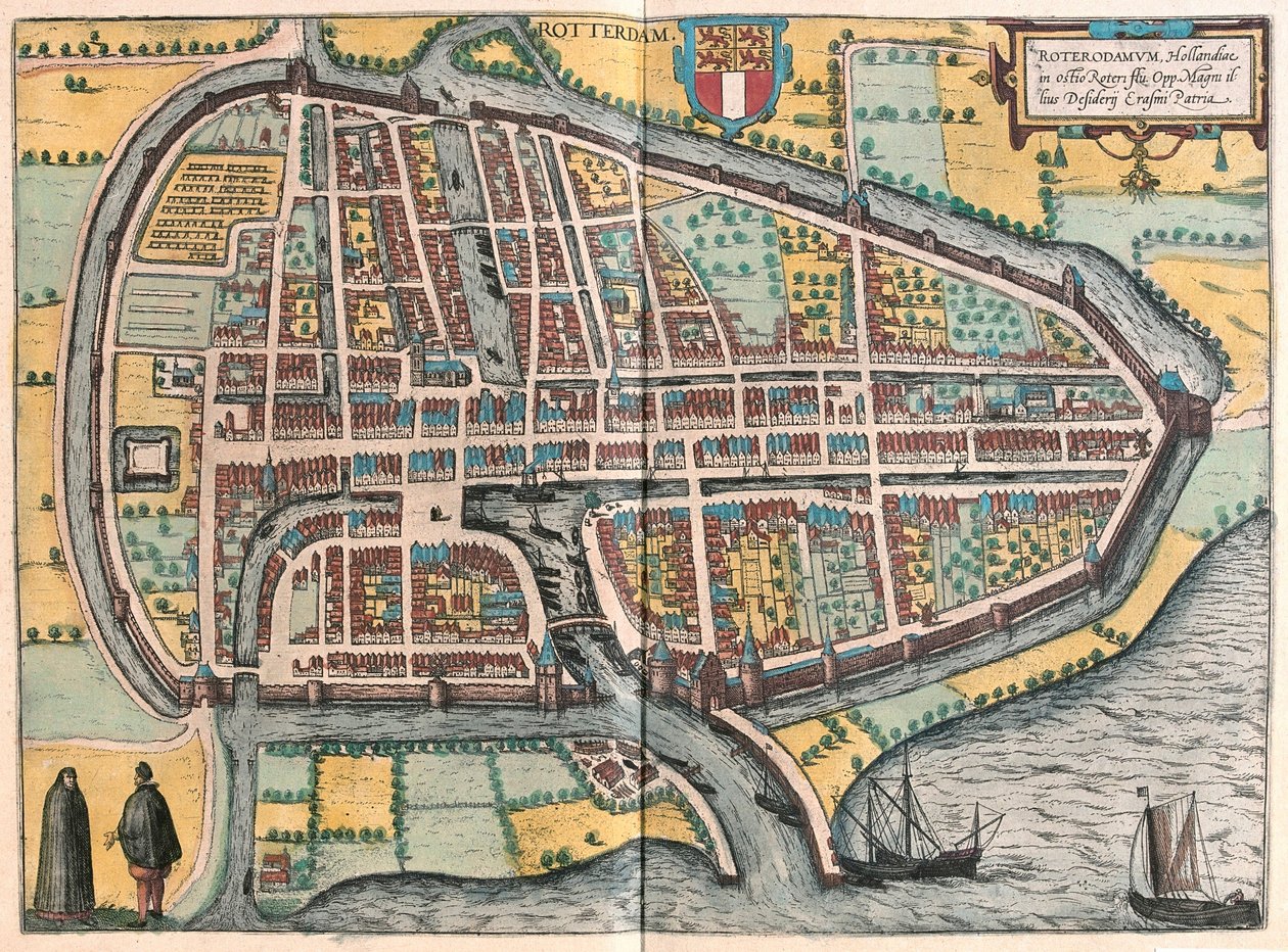 Rotterdam, Alankomaat (kaiverrus tekijältä Franz Hogenberg