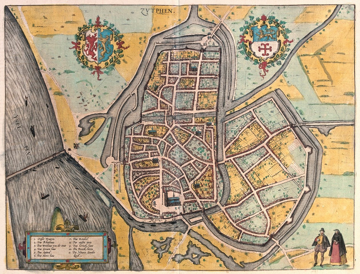 Zutphen, Alankomaat (kaiverrus tekijältä Franz Hogenberg