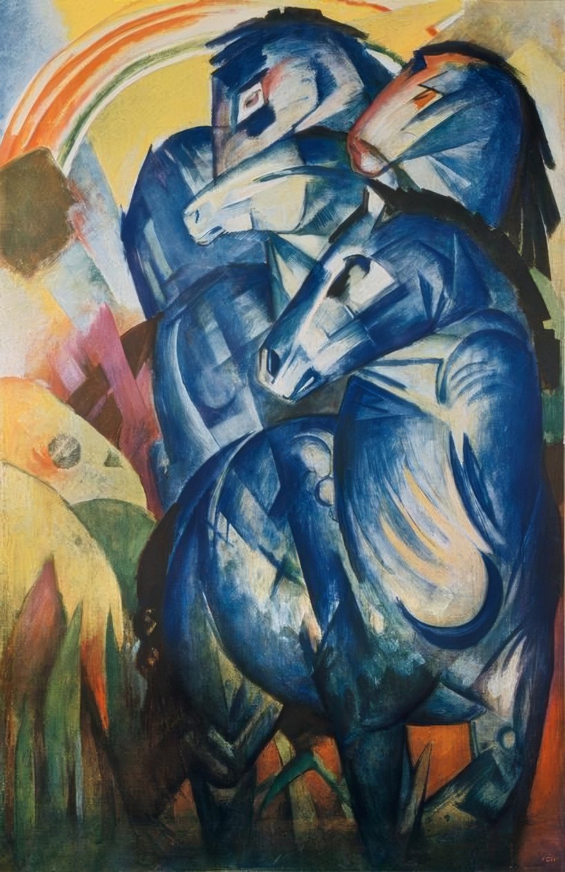 Der Turm der blauen Pferde tekijältä Franz Marc