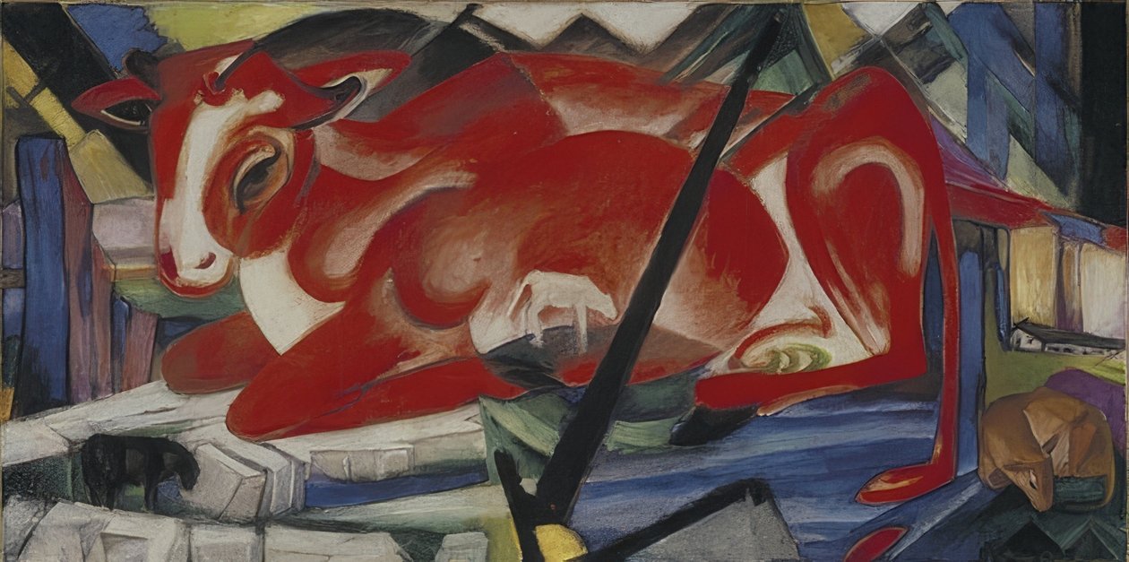 Maailman lehmä. 1913 tekijältä Franz Marc