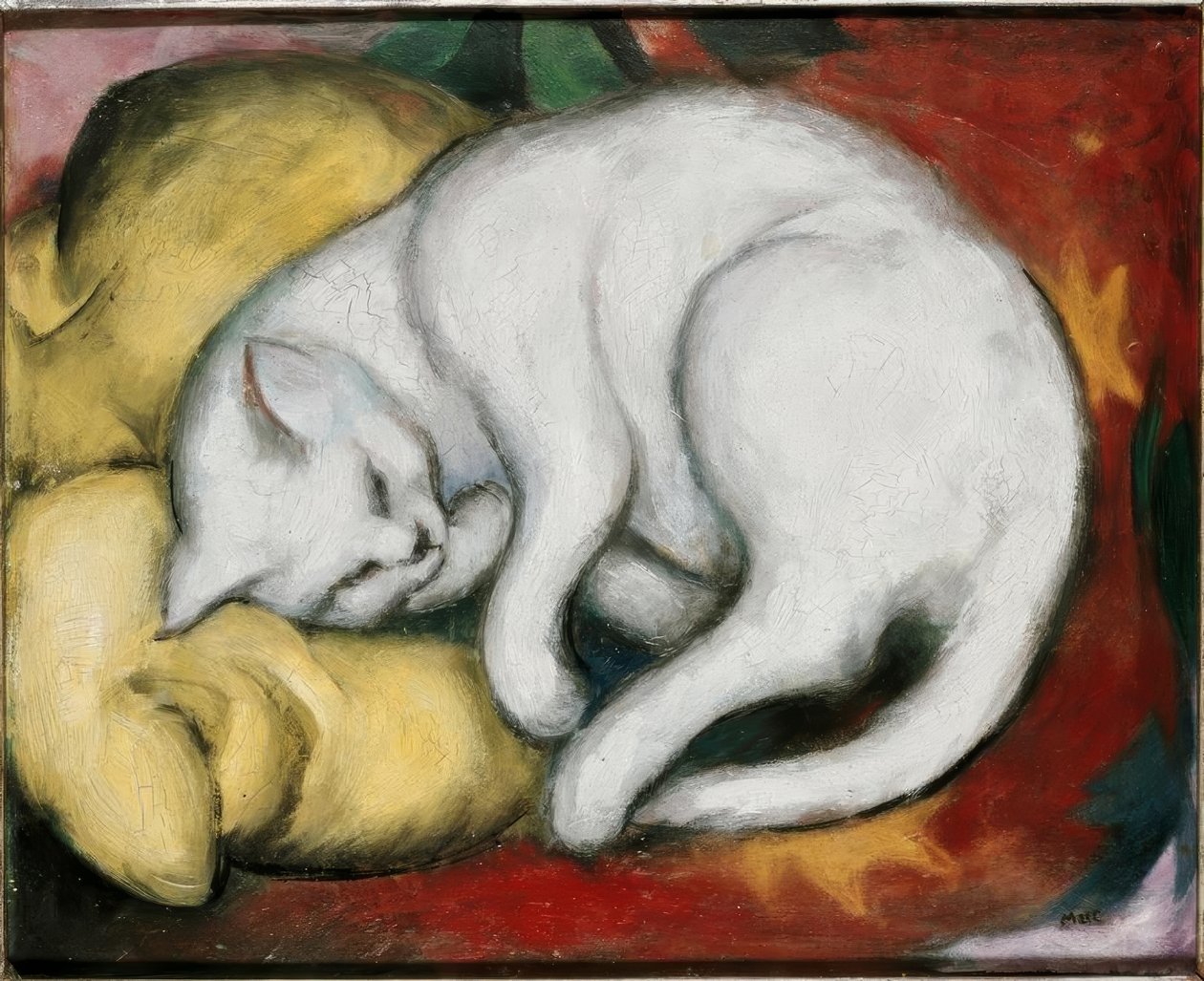 Die weiße Katze tekijältä Franz Marc