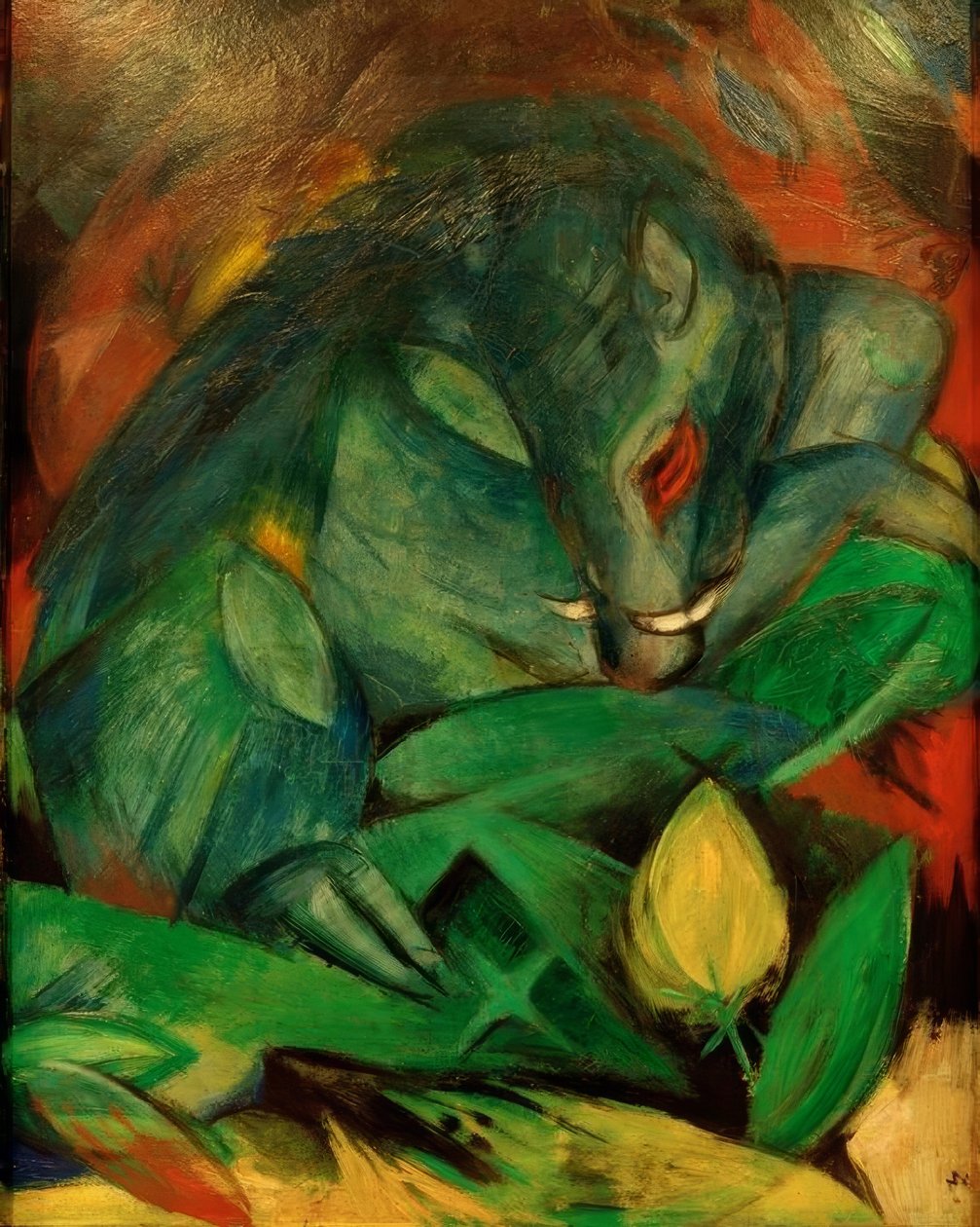 Villisika ja emakko (villisika) tekijältä Franz Marc