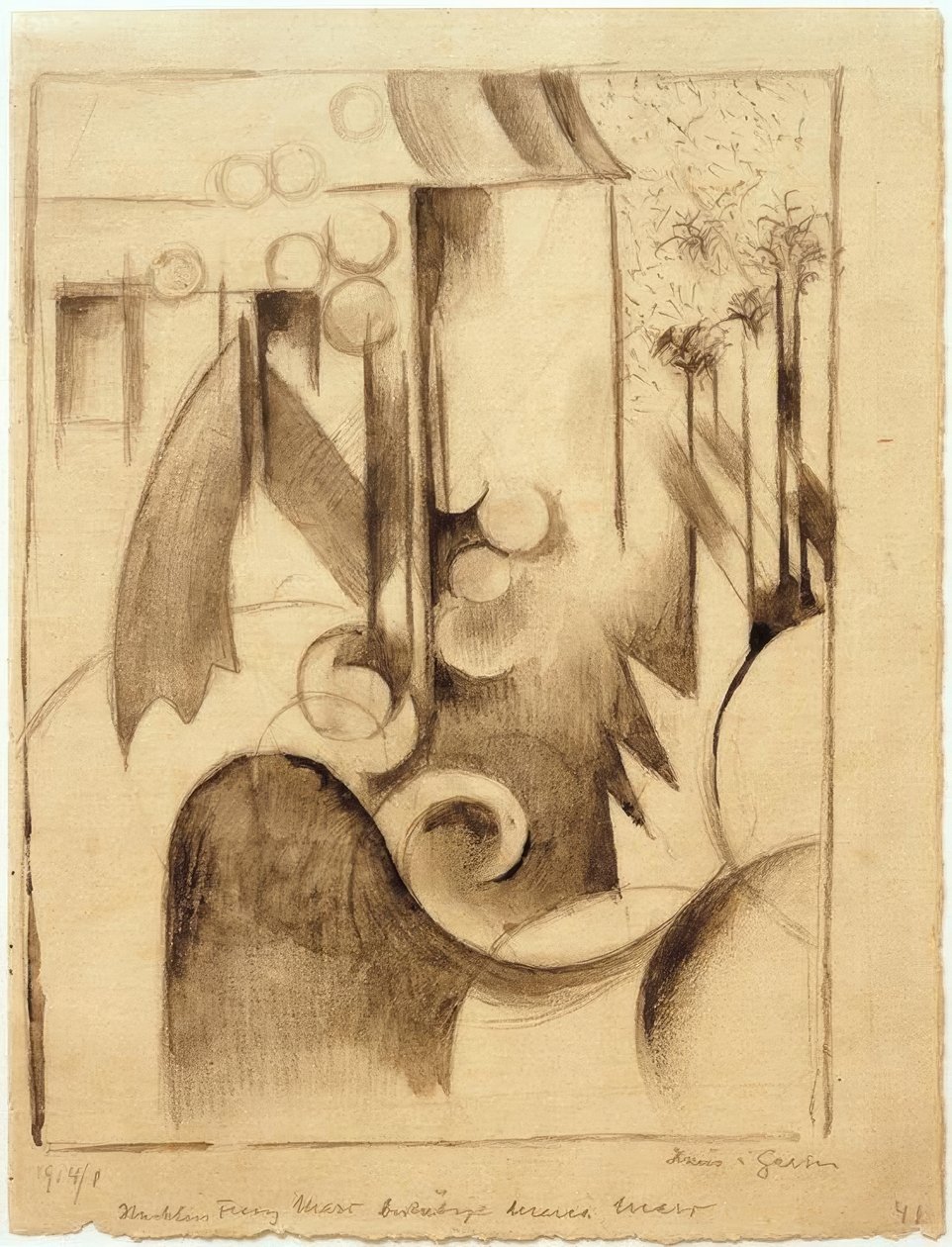 Talo puutarhassa tekijältä Franz Marc