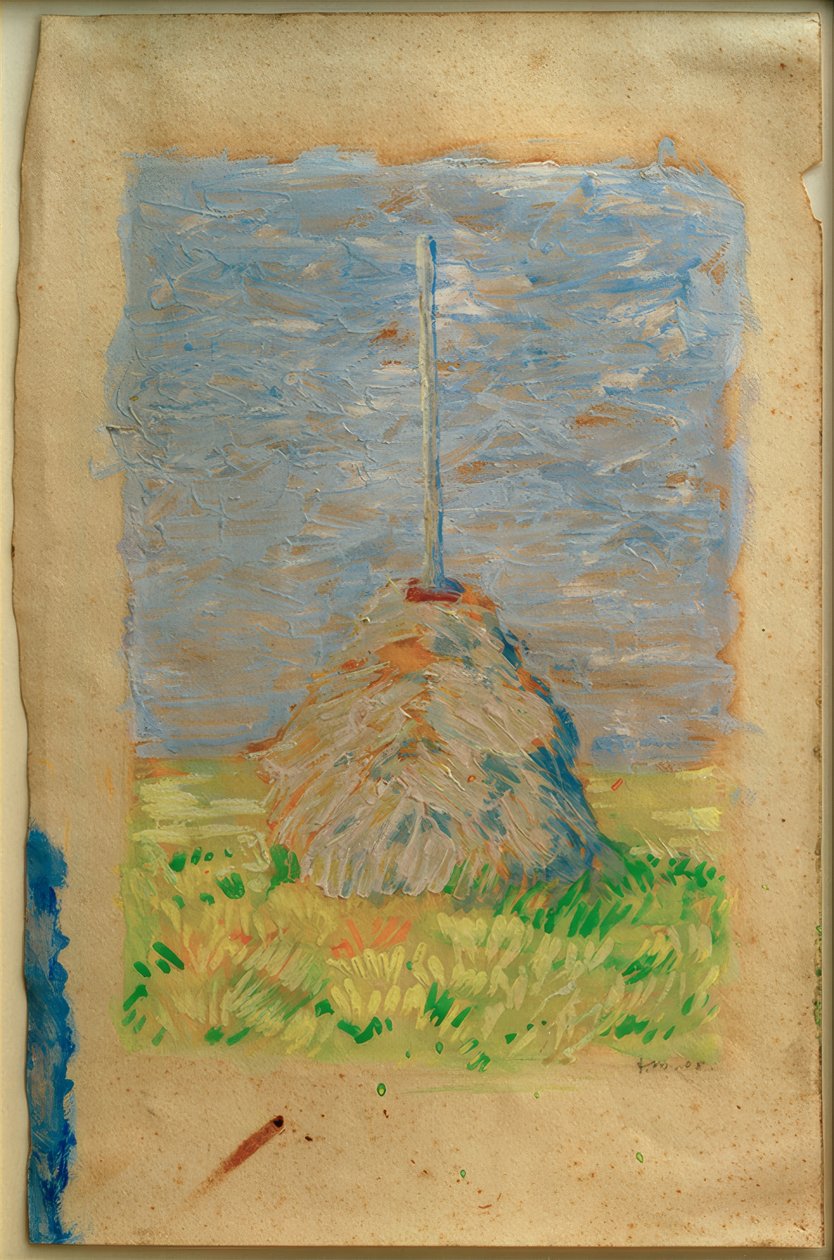 Pieni ruoko kyykistyy Brunnenbachin lähellä tekijältä Franz Marc