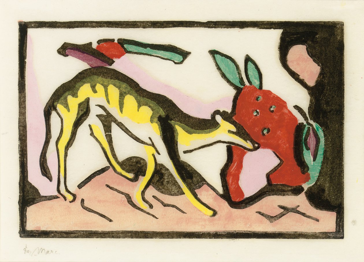 Myyttinen eläin tekijältä Franz Marc