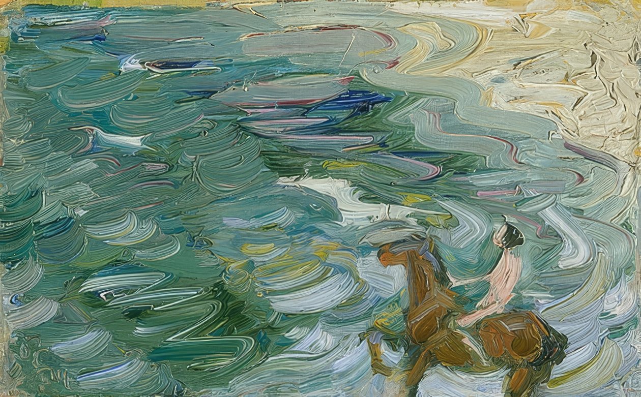 Ratsastaja rannalla tekijältä Franz Marc