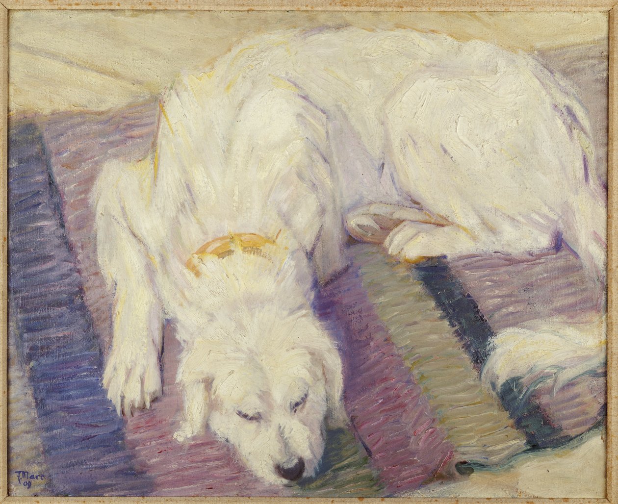 Nukkuva koira, 1909 tekijältä Franz Marc