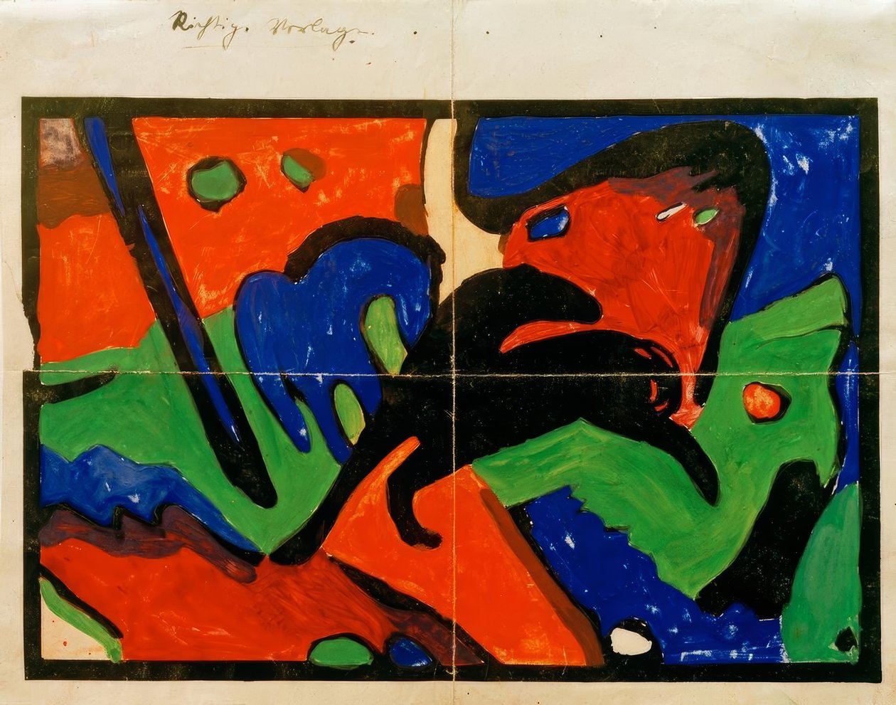 Zwei Pferde tekijältä Franz Marc