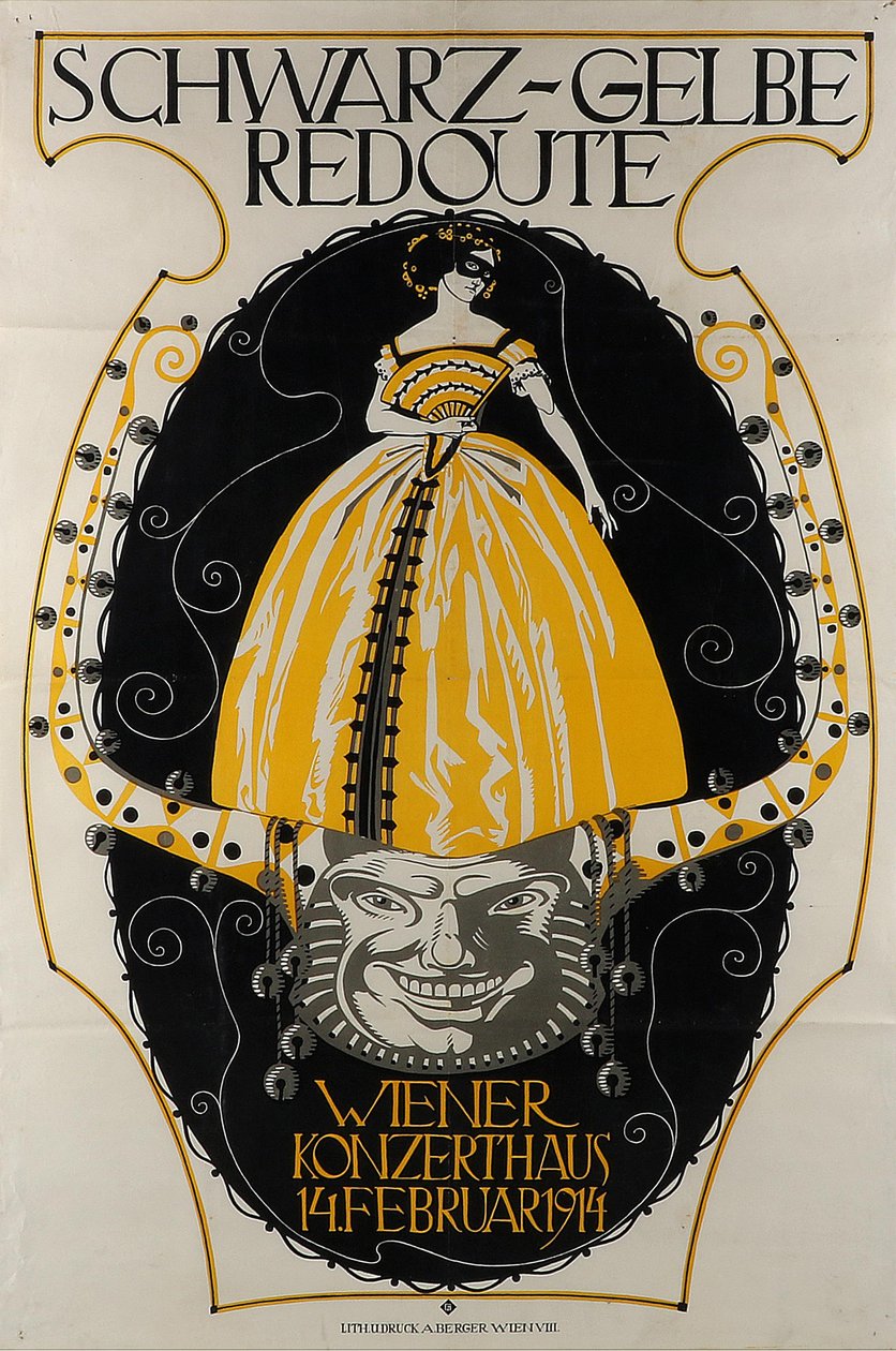 Black and Yellow Redoute Wiener Konzerthaus, 1914. tekijältä Franz Wacik