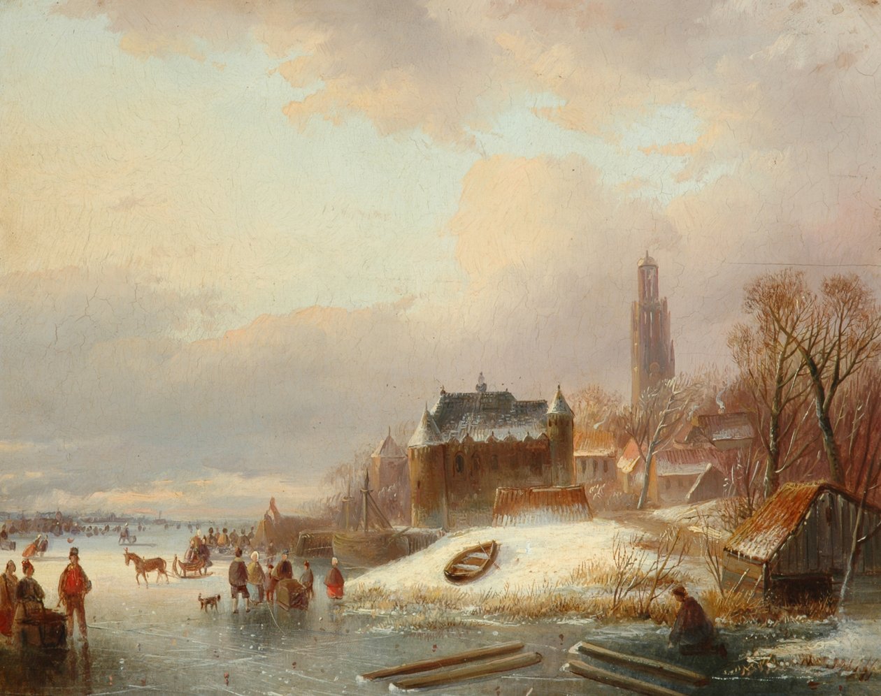 Snow Scene Hollannissa tekijältä Franz Xaver Winterhalter