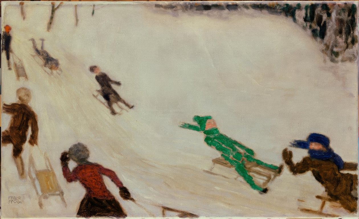 F. v. Jumissa, kelkkailevat lapset tekijältä Franz von Stuck