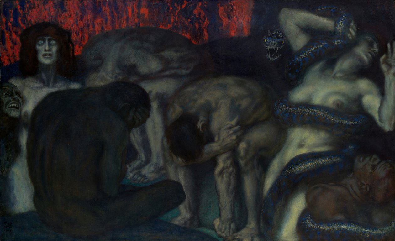 Inferno, 1908. tekijältä Franz von Stuck