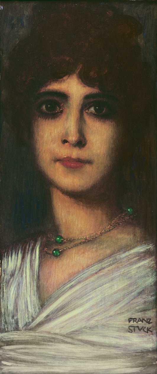 Naisen muotokuva (öljy) tekijältä Franz von Stuck