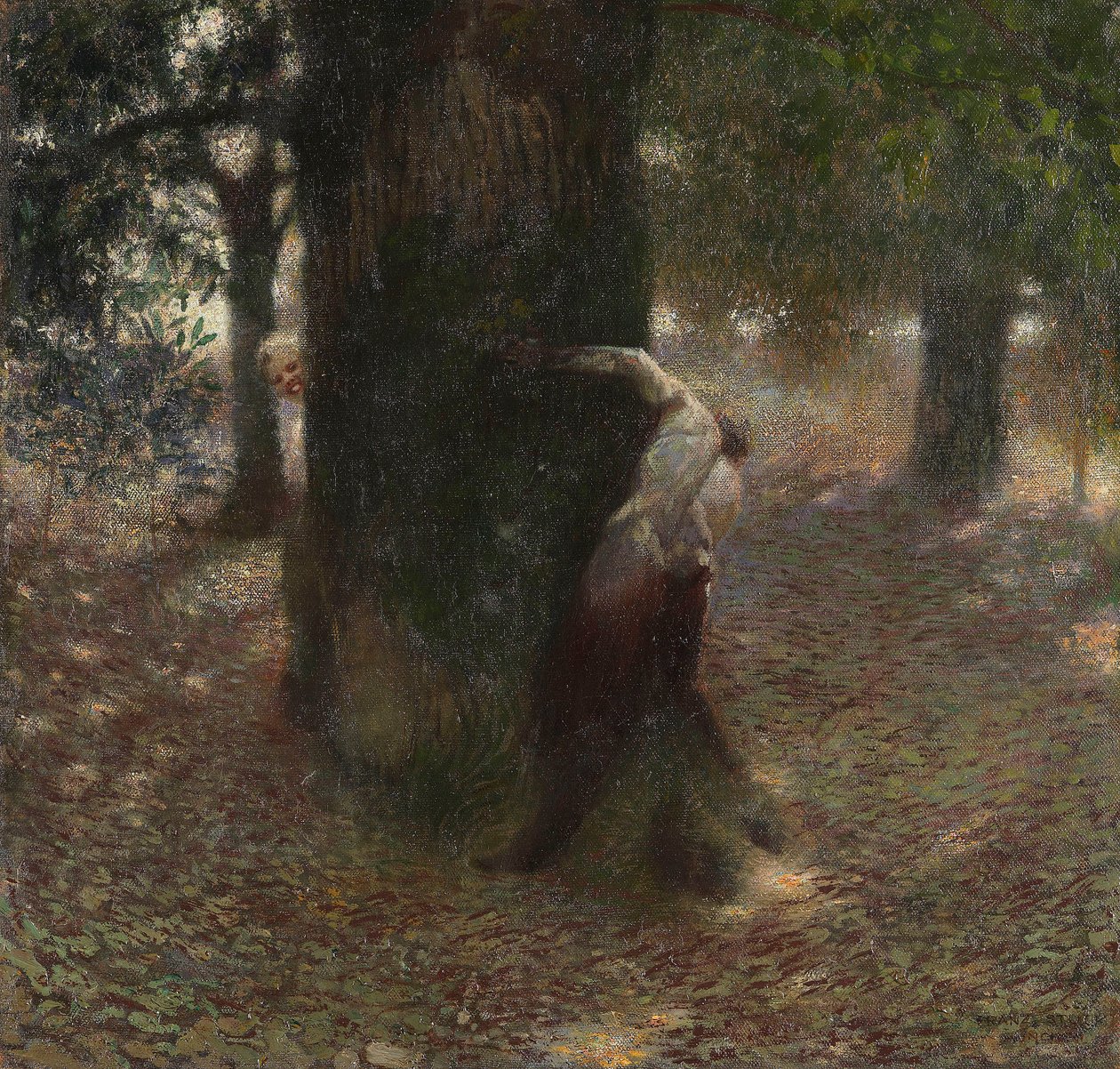 The Tease, 1889. tekijältä Franz von Stuck