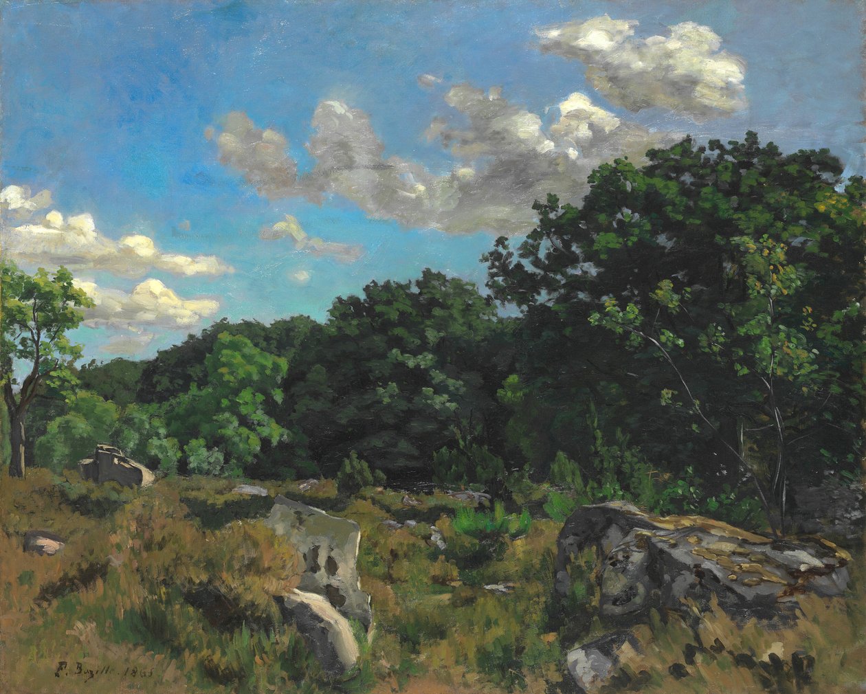 Maisema Chaillyssa, 1865. tekijältä Frédéric Bazille