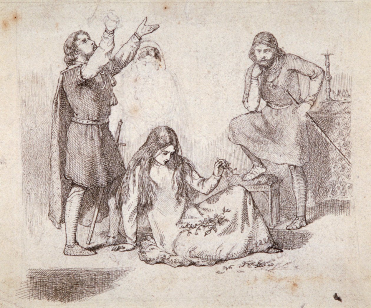 "Keskiaikainen kohtaus", 1800-luku tekijältä Fred Walker