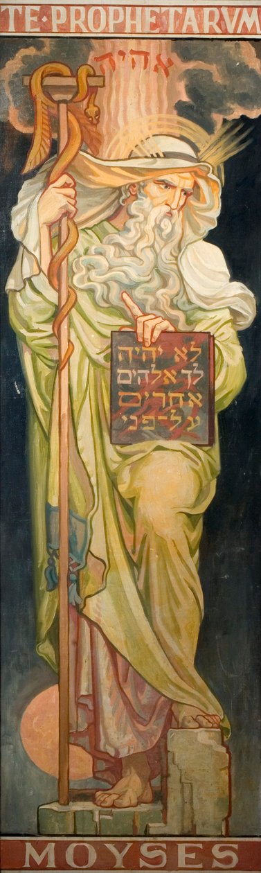 Profeetat Vanhasta testamentista: Mooses, n. 1910 tekijältä Frederic James Shields