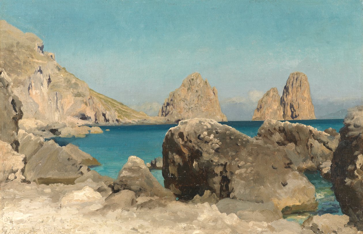 Sireenien kalliot, Capri, noin 1860-luku tekijältä Frederic Leighton