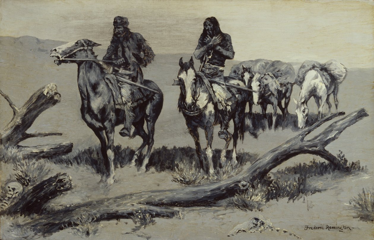 Dead Men (The Discovery), 1908 tekijältä Frederic Remington