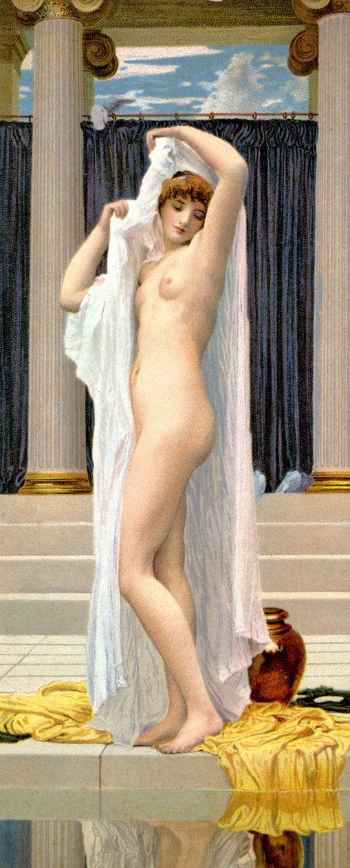 Psyken kylpyamme, n.1900 (postikortti) tekijältä Frederic (after) Leighton