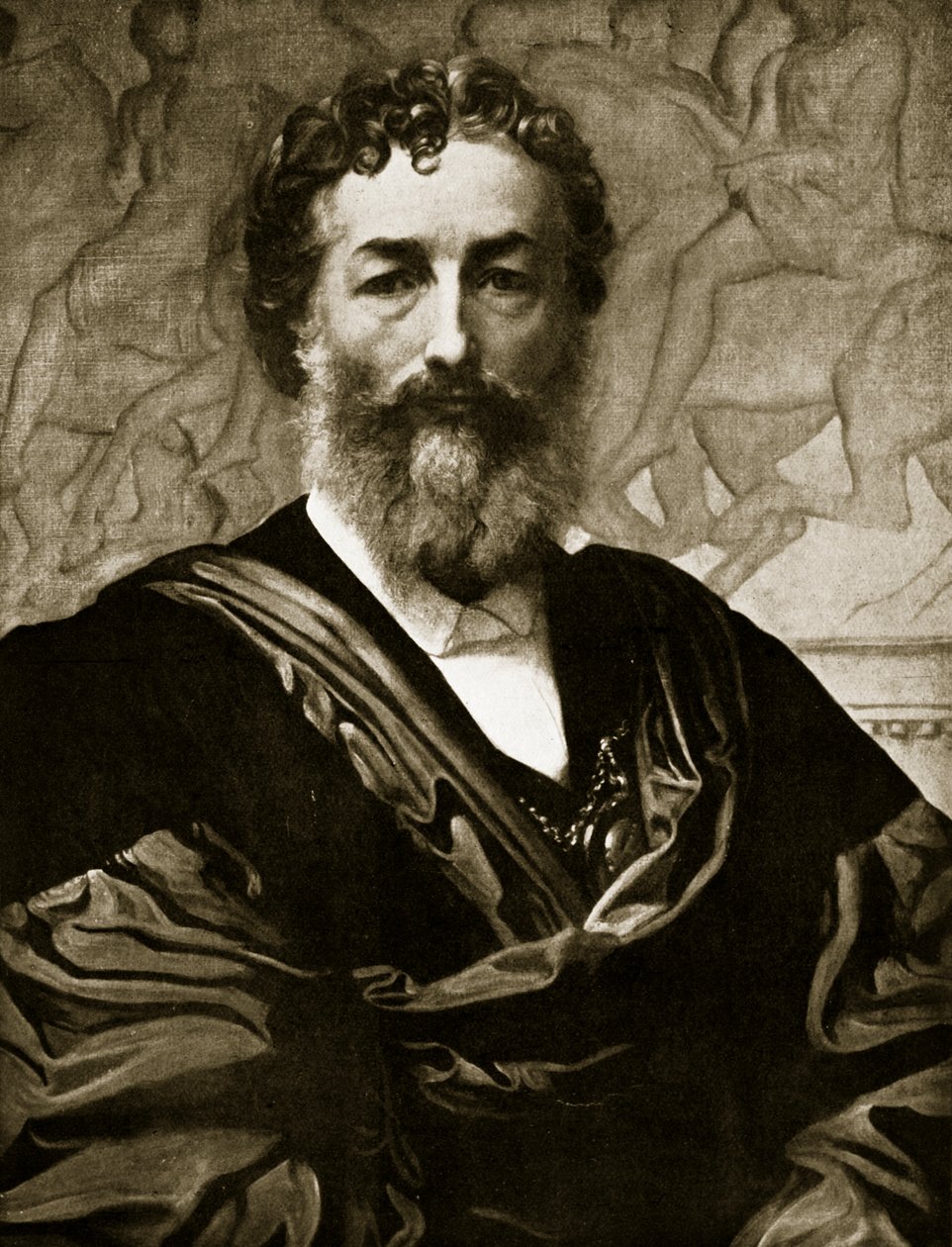 Omakuva (litho) tekijältä Frederic (after) Leighton