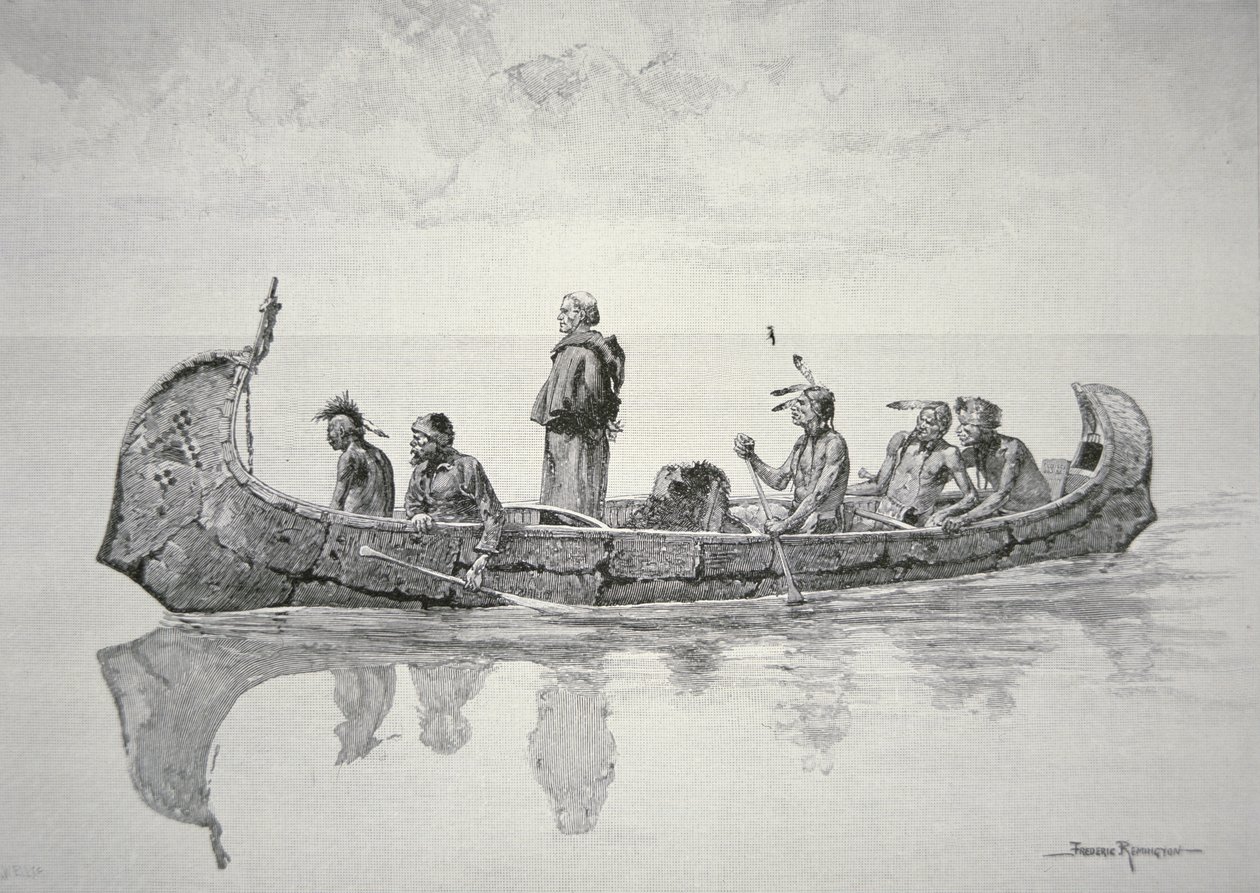 Lähetyssaarnaaja (litho) tekijältä Frederic (after) Remington