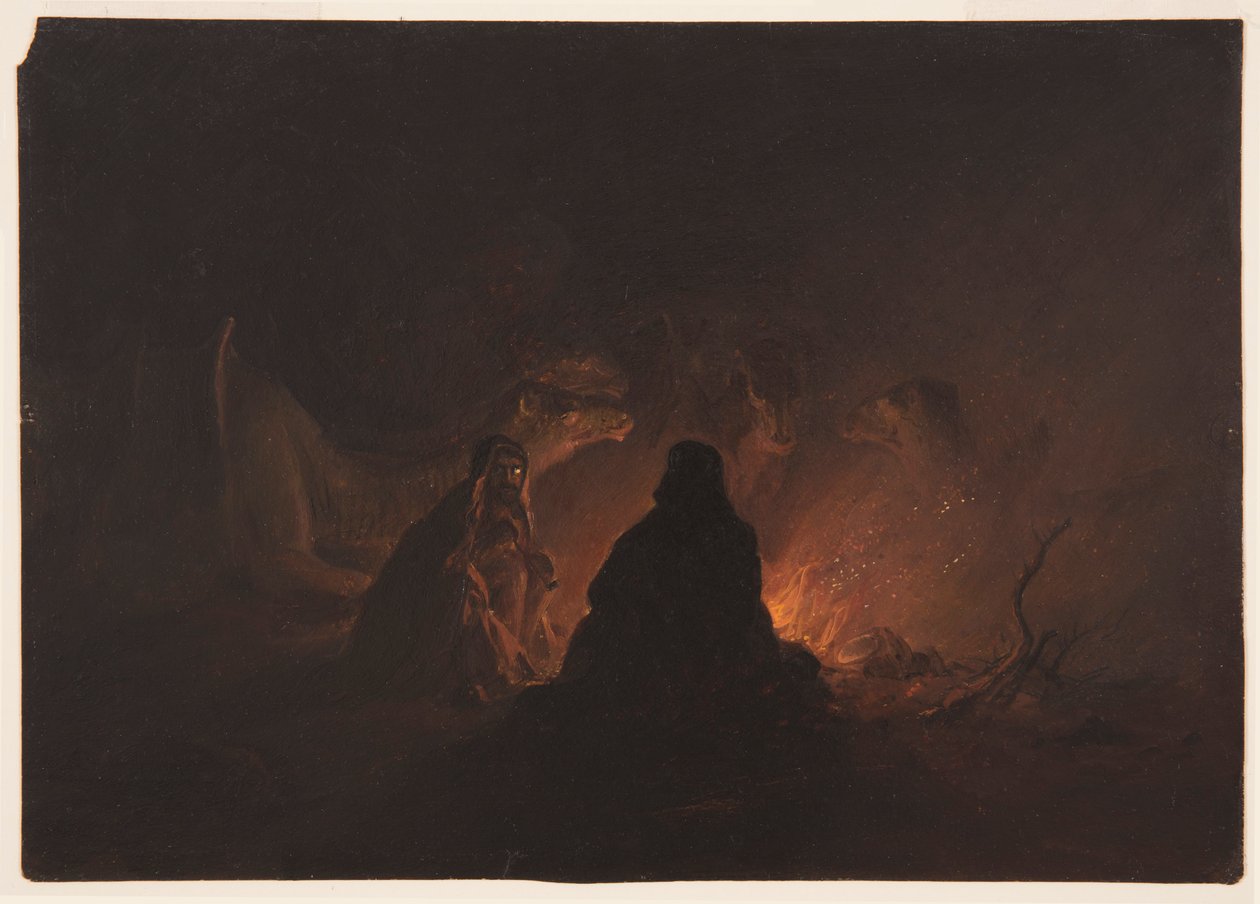 Beduiinit leirillä yöllä tekijältä Frederic Edwin Church