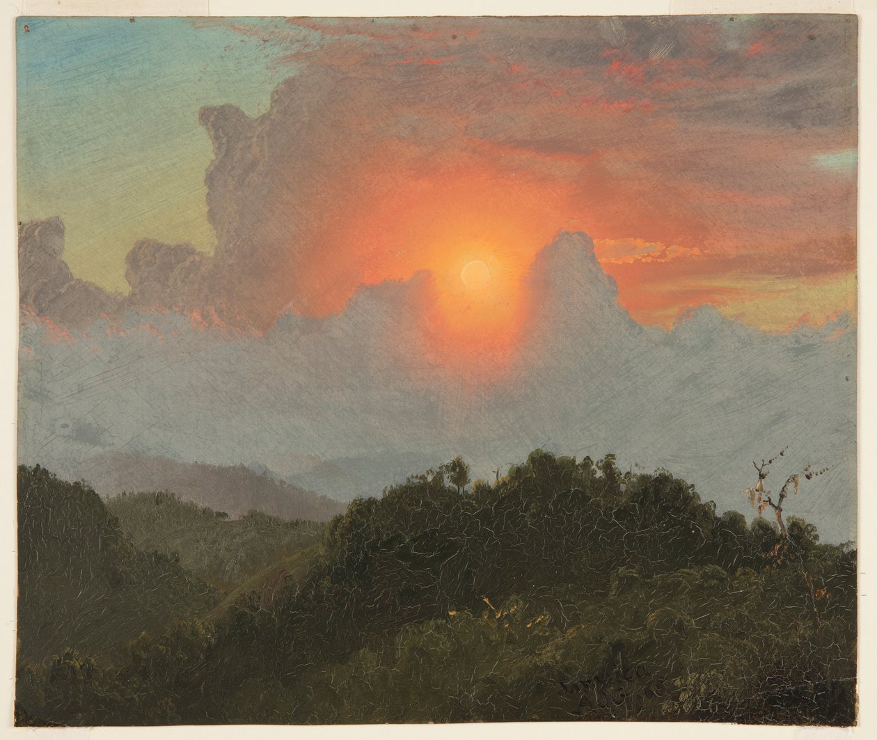 Pilvet ja auringonlasku, Jamaika tekijältä Frederic Edwin Church