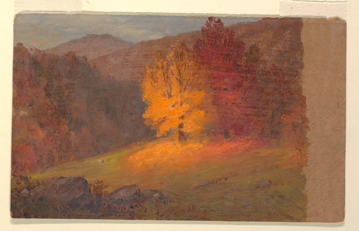 Piirros, Syysmaisema, 1860-70 tekijältä Frederic Edwin Church