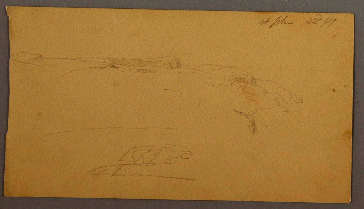 Piirustus, Cliffs, 1859 tekijältä Frederic Edwin Church