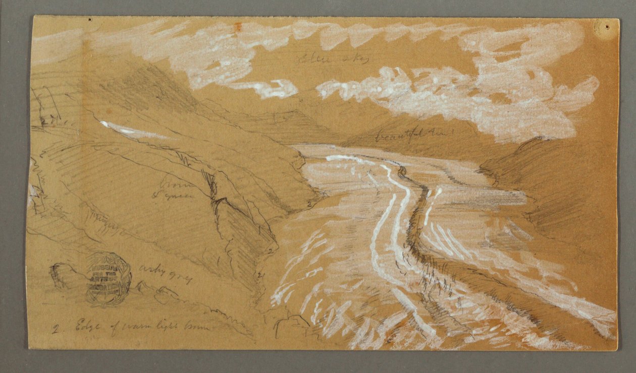 Piirros, Glacier, 21. elokuuta 1868. tekijältä Frederic Edwin Church
